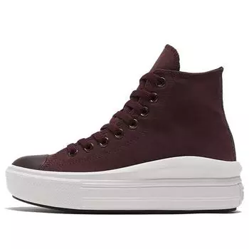 Кеды (WMNS) Converse Chuck Taylor All Star High Move 'Diamond Metal - Black Currant', красный
