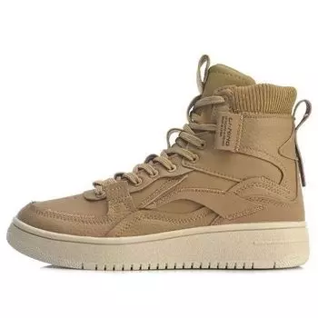 Кеды (WMNS) Li-Ning No Boundry Hi 'Khaki Beige', золотой