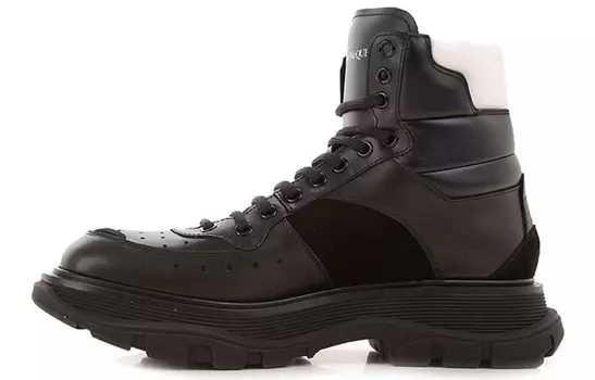 Кеды высокие Alexander Mcqueen со шнуровкой, черный