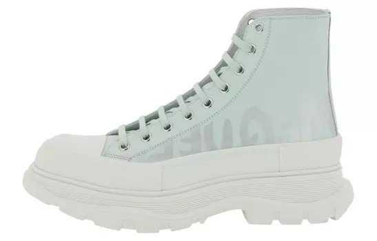 Кеды высокие Alexander Mcqueen Tread Slick, бирюзовый