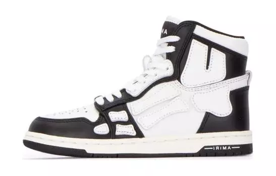 Кеды высокие Amiri Skel Top, черный / белый