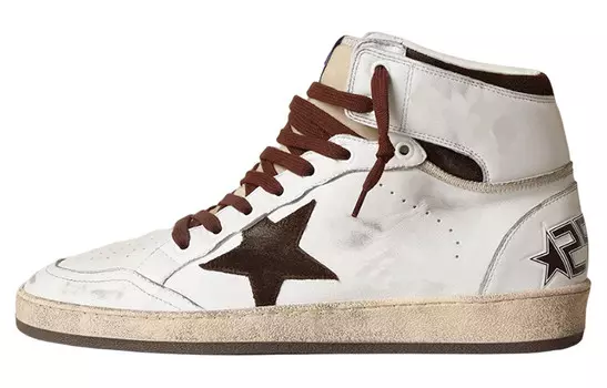 Кеды высокие Golden Goose Sky-Star, белый / бордовый