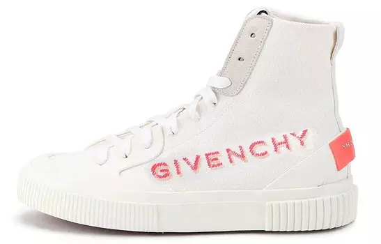 Кеды женские Givenchy высокие, белый / красный