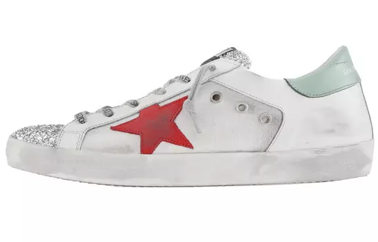 Кеды женские Golden Goose с низким верхом, бело-красный