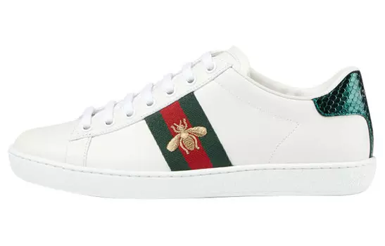 Кеды женские Gucci Women's Ace Embroidered Bee, белый