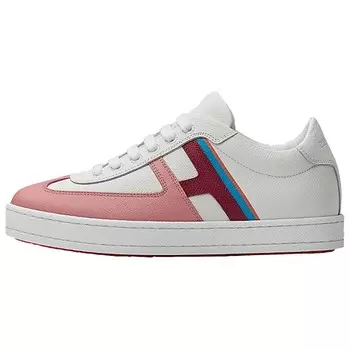 Кеды женские Hermes низкие, белый/пудровый