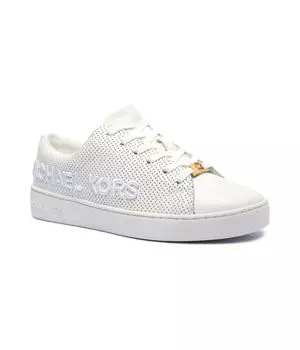 Кеды женские Michael Kors кожаные перфорированные с монограммой, белый