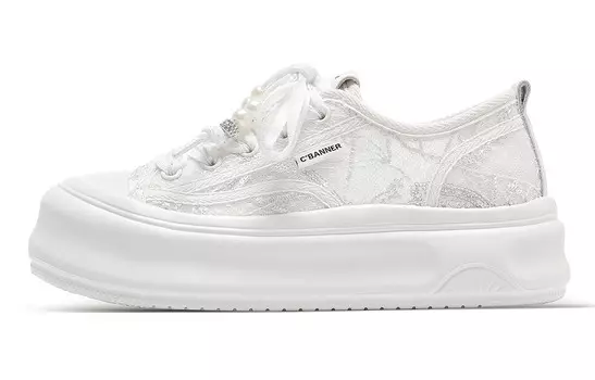 Кеды женские низкие белые C°Banner