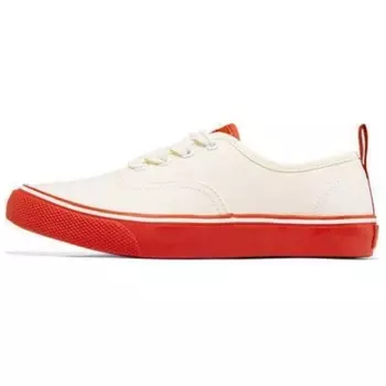 Кеды женские низкие белые-красные Skechers