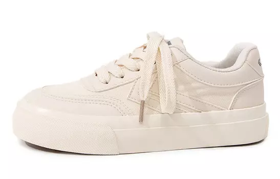 Кеды женские низкие бежевые Feiyue