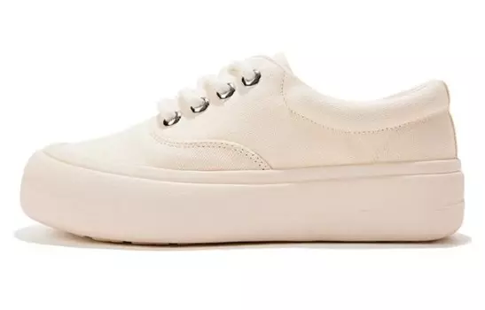 Кеды женские низкие бежевые Feiyue