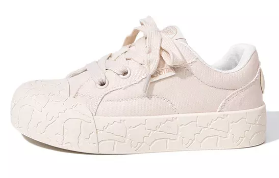 Кеды женские низкие бежевые Feiyue