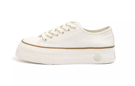 Кеды женские низкие бежевые Huanqiu