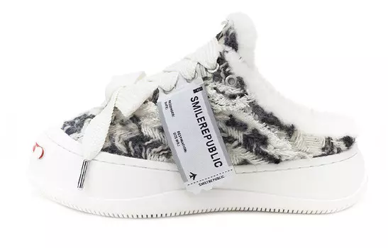 Кеды женские низкие черные/белые Smilerepublic