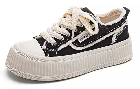 Кеды женские низкие черные Huanqiu