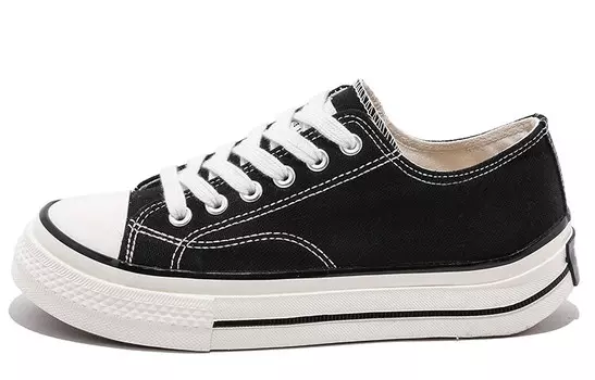 Кеды женские низкие черные Huanqiu