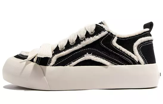 Кеды женские низкие черные Tuopin