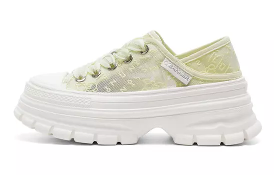 Кеды женские низкие кислотно-желтые C°Banner