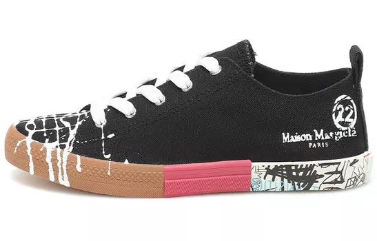 Кеды женские низкие Maison Margiela, черный / красный