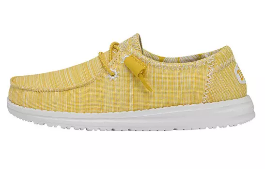 Кеды женские низкие ярко-желтые Heydude