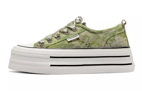 Кеды женские низкие зеленые C°Banner