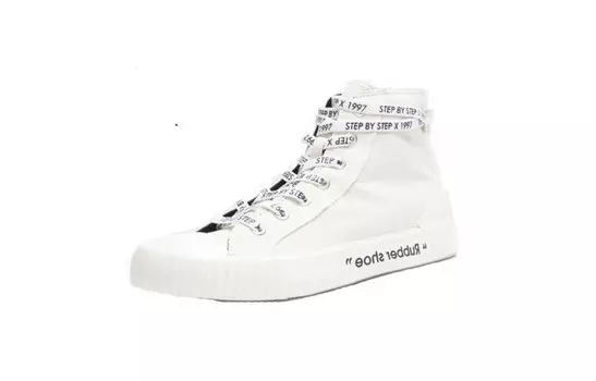 Кеды женские парусиновые высокие черный Istep