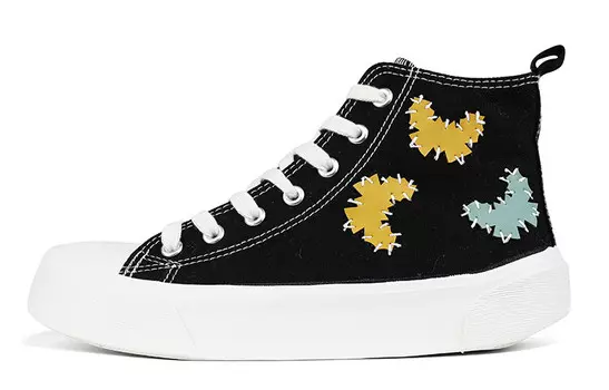 Кеды женские парусиновые высокие черный Warrior