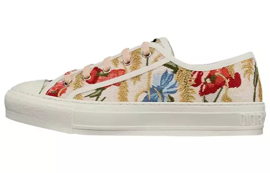 Кеды женские Walk'N'Dior Floral Embroidery, белый