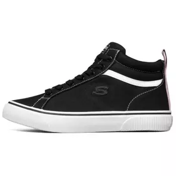 Кеды женские высокие черно-белые Skechers