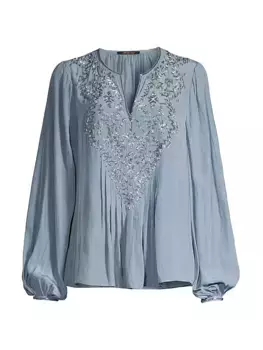 Keegan блузка с бисером Kobi Halperin, синий