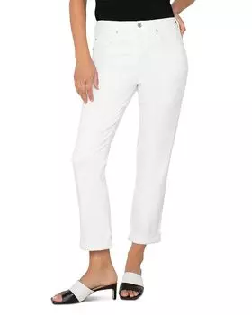 "Keeper High Rise Rolled Cuff Boyfriend Jeans" в ярко-белом цвете Liverpool Los Angeles, белый