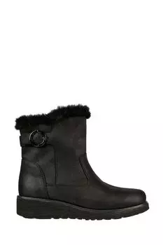 Keepsakes Удобные женские зимние туфли на танкетке Skechers, черный