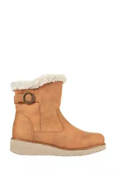 Keepsakes Удобные женские зимние туфли на танкетке Skechers, коричневый
