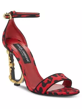 KEIRAR Женские кожаные туфли на высоком каблуке Dolce & Gabbana, цвет Red/Black