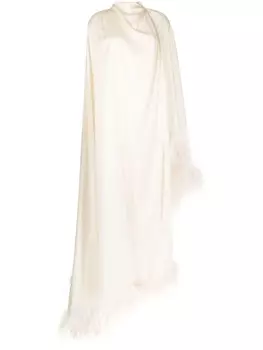 Кейп Petra с перьями Rachel Gilbert, белый