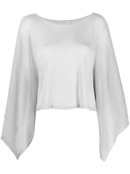 Кейп с эффектом металлик Fabiana Filippi, серебристый