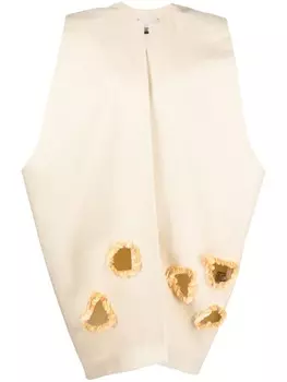 Кейп с пайетками Calcaterra, нейтральный цвет