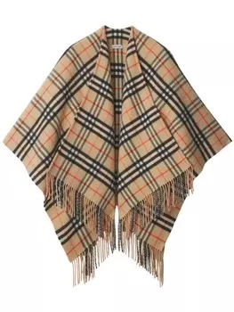 Кейп в клетку Burberry, нейтральный