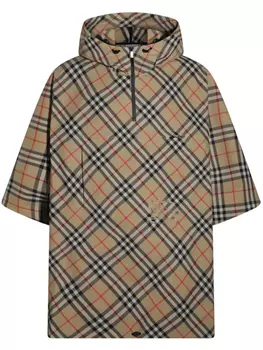 Кейп в клетку Burberry, нейтральный