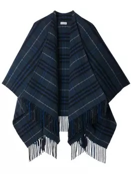 Кейп в клетку Burberry, синий