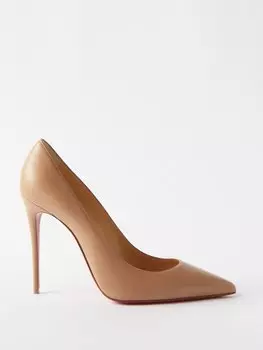 Кейт 100 кожаные туфли Christian Louboutin, бежевый