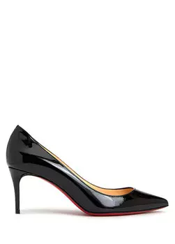 Кейт черные кожаные туфли на каблуках Christian Louboutin