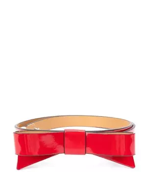Кейт Спейд Нью-Йорк .75 Кожаный ремень с бантом kate spade new york, красный