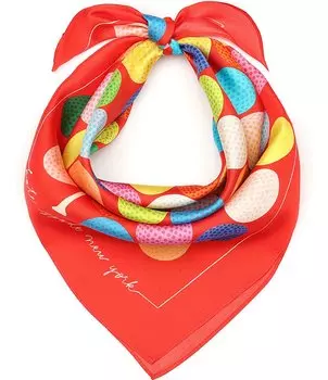 Кейт Спейд Нью-Йорк Мячи для гольфа Шелковая квадратная бандана kate spade new york, оранжевый