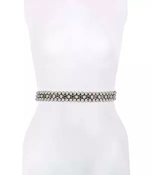 Кейт Спейд Нью-Йорк Жемчужный свадебный пояс kate spade new york, серебро