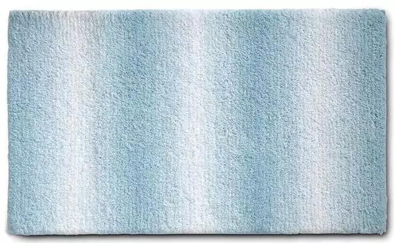 KELA Коврик для ванной Ombre 100x60 см полиэстер ледяной синий KL-23570