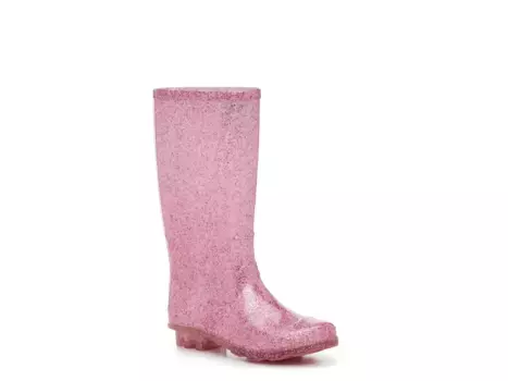 Kelly & Katie Pink Glitter Водонепроницаемые резиновые сапоги - детские, светло-розовые