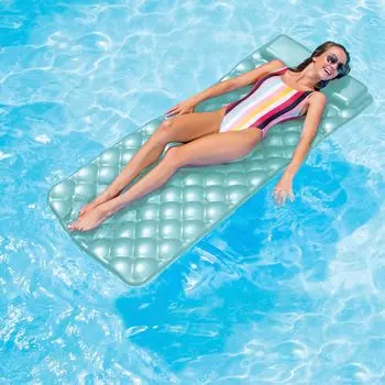 Kelsyus Laguna Lounger Пенный коврик для бассейна и озера с большой подушкой, цвет морской волны Kelsyus