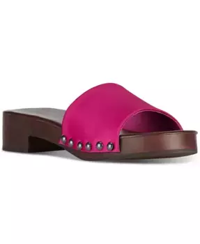 Кембрийские сандалии на деревянной платформе Cambrie Wooden Platform Slide Jeffrey Campbell, розовый