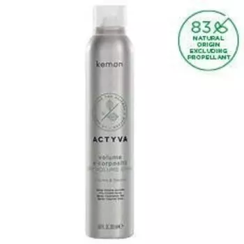 Kemon Actyva, Volume e Coposita Dry Volume Spray, Сухой спрей, придающий объем и текстуру волосам, 200мл